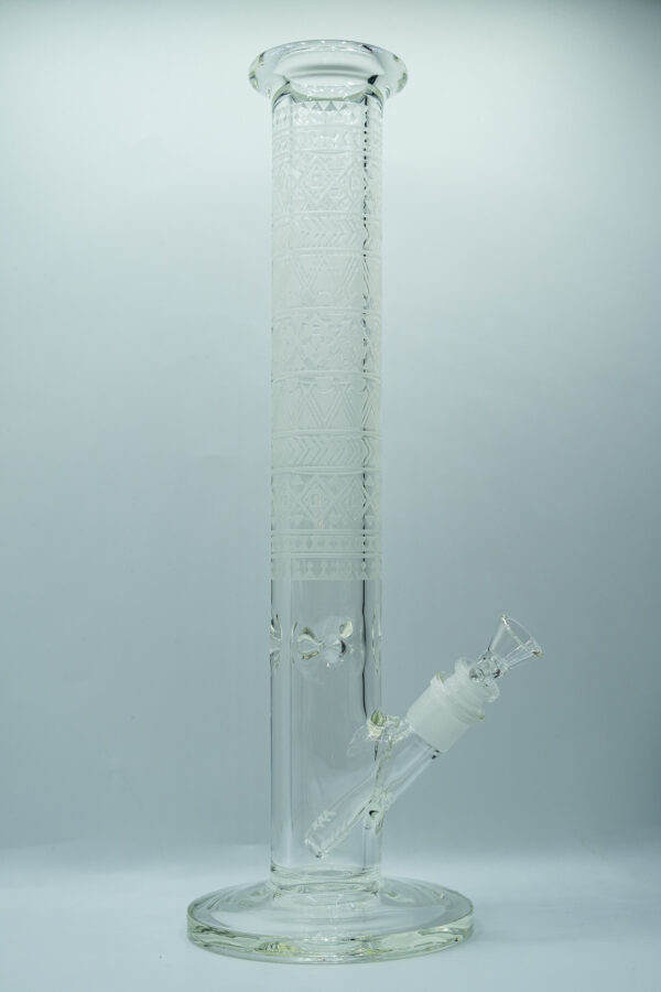 SOS Glass - Straight Tube (w/ Aztec) -16" 9mm Thick - Image 4