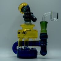 SOS Glass - Rig (w/Yellow Blue Green) - 9" - Image 2