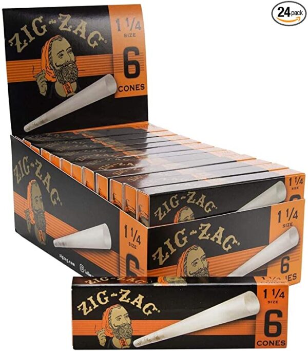 Zig Zag - Ultra Thin 1 1/4 Cones 6pk