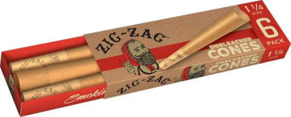 Zig-Zag- Unbleached Cones 1-1/4 6pk