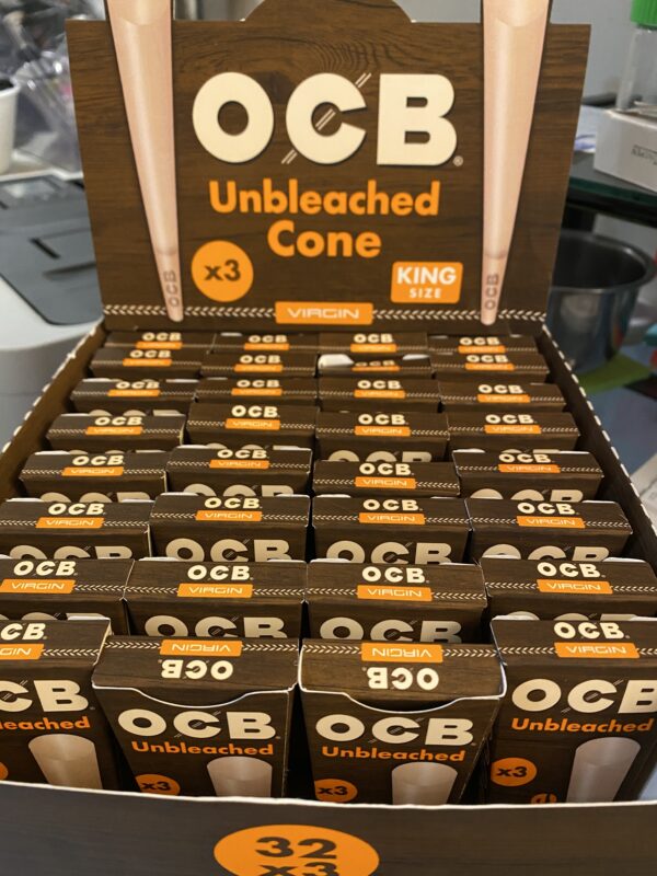 OCB Unbleached King Size Cone 3-pack