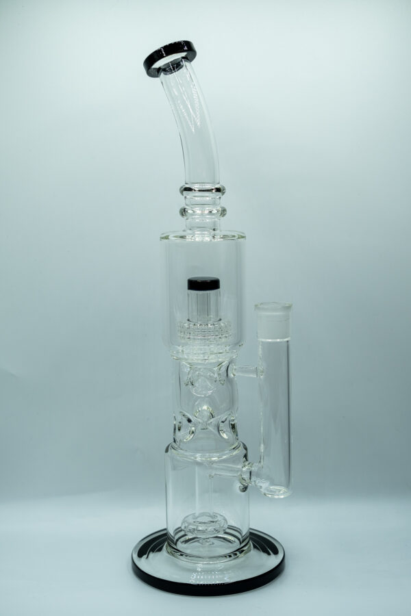 SOS Glass - Straight Tube (w/ UFO Perc & Shower Head Filter) - 16" - Image 2