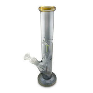 SOS Glass - Straight Tube (w/ Glow in Dark Perc) - 12"