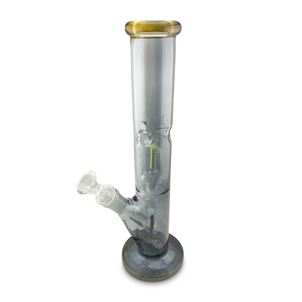 SOS Glass - Straight Tube (w/ Glow in Dark Perc) - 12"
