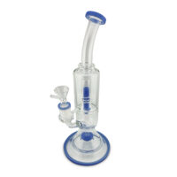 SOS Glass - Waterpipe (w/ circle perc and Showerhead Perc ) - 12"