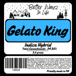 Gelato King (Indica-Hybrid) THCa Flower - 3.5g