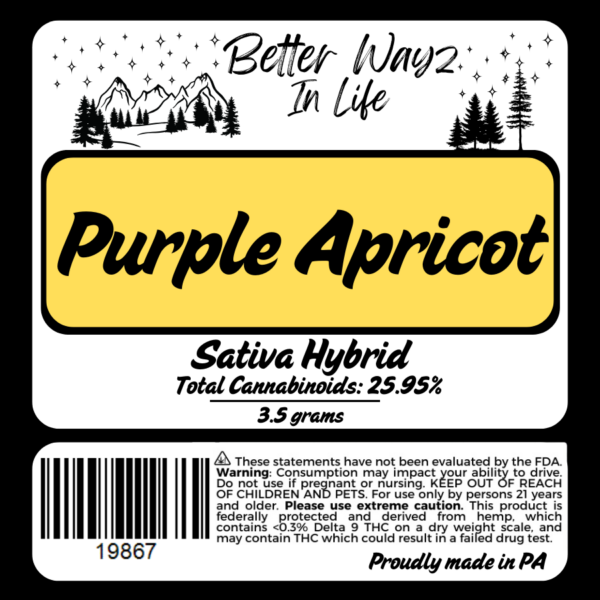 Purple Apricot (Sativa-Hybrid) THCa Flower - 3.5g - Image 2