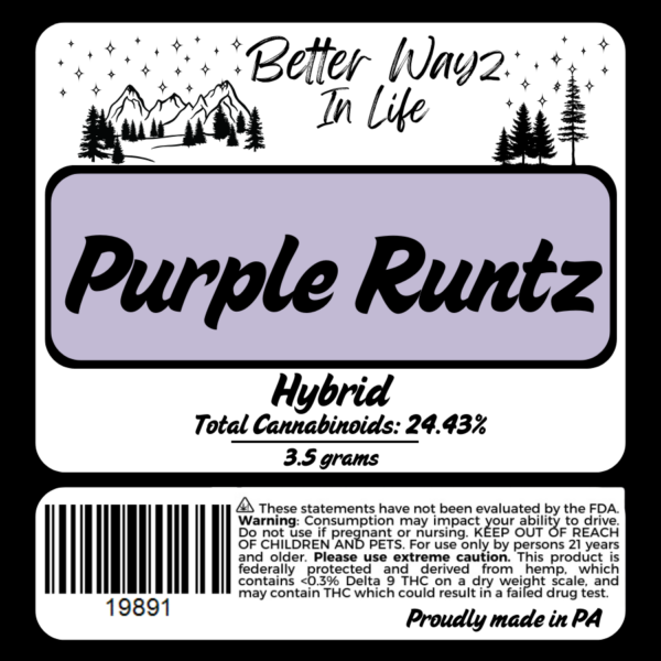 Purple Runtz (Hybrid) THCa Flower - 3.5g - Image 2