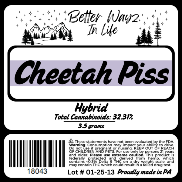 Cheetah Piss (Hybrid) THCa Flower - 3.5g - Image 2