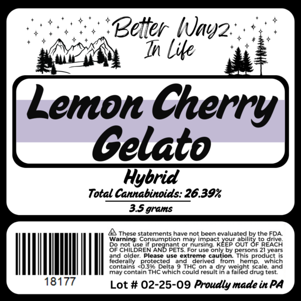 Lemon Cherry Gelato (Hybrid) THCa Flower - 3.5g - Image 2