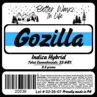 Gozilla (Indica-Hybrid) THCa Flower - 3.5g - Image 2