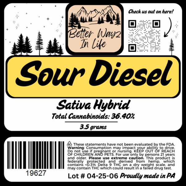 Sour Diesel (Sativa) THCa Flower – 3.5g - Image 2