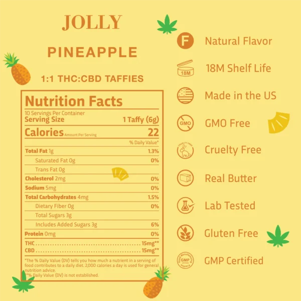 Jolly - Taffies 15mg THC 15mg CBD - Image 6
