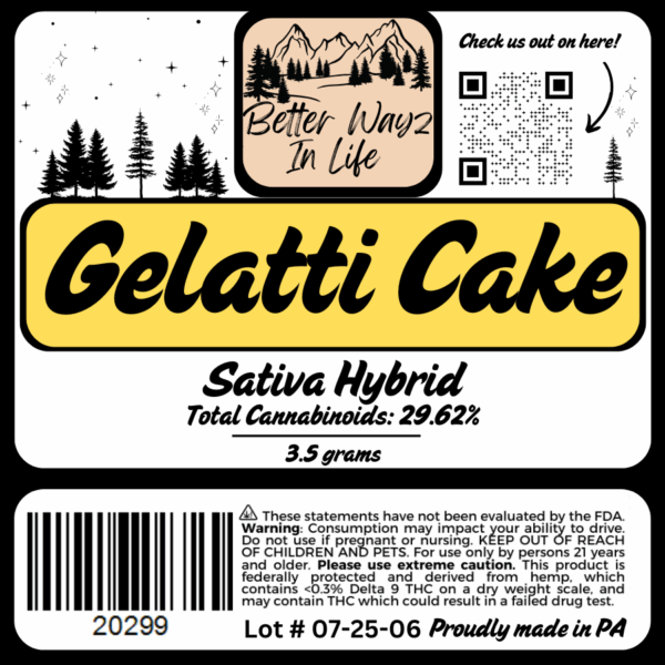 Gelatti Cake (Sativa-Hybrid) THCa Flower - 3.5g - Image 2