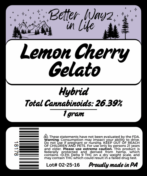 Lemon Cherry Gelato (Hybrid) THCa Flower – 3.5g - Image 3
