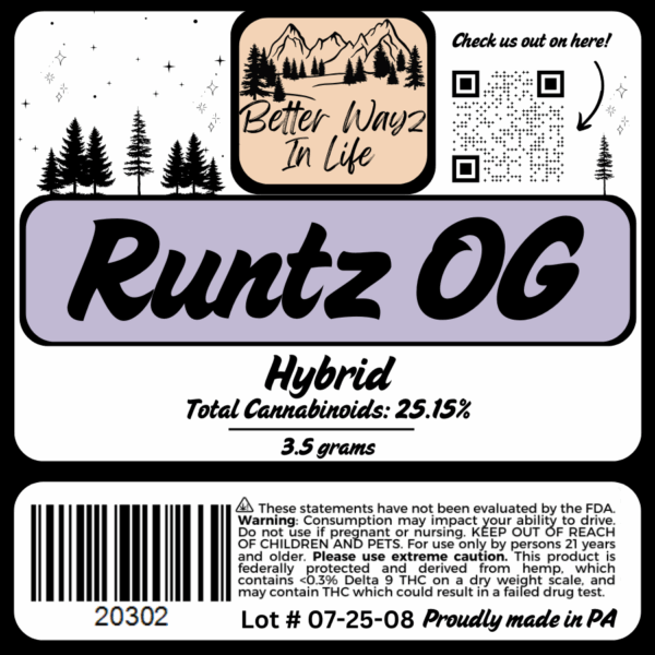 Runtz OG (Hybrid) THCa Flower - 3.5g - Image 2