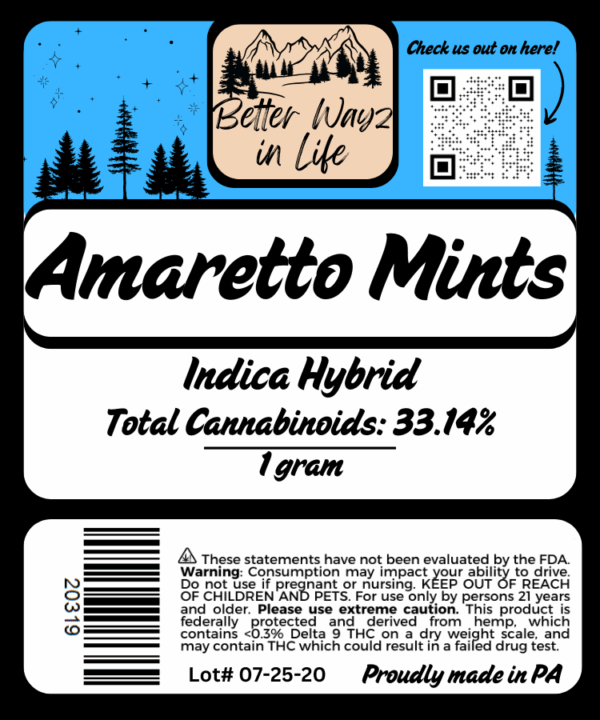 Amaretto Mints (Indica-Hybrid) THCa Flower – 3.5g - Image 2