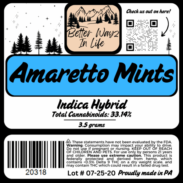 Amaretto Mints (Indica-Hybrid) THCa Flower – 3.5g - Image 3