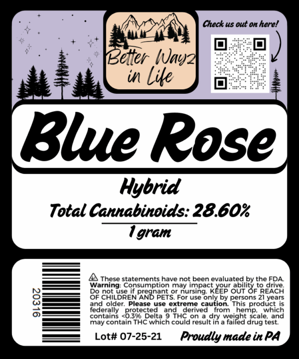 Blue Rose (Hybrid) THCa Flower – 3.5g - Image 2