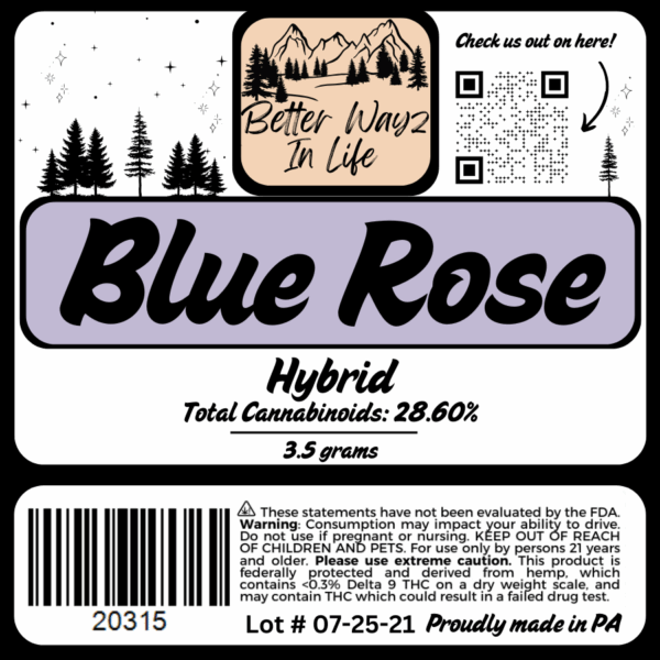 Blue Rose (Hybrid) THCa Flower – 3.5g - Image 3