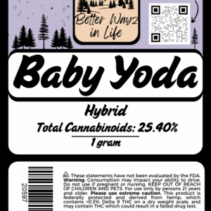 Baby Yoda (Hybrid) THCa Flower – 3.5g