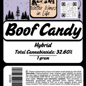 Boof Candy (Hybrid) THCa Flower – 3.5g