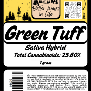 Green Tuff (Sativa-Hybrid) THCa Flower – 3.5g