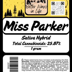 Miss Parker (Sativa-Hybrid) THCa Flower – 3.5g